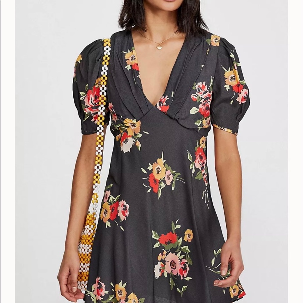 Free People Mini dress Neon Garden